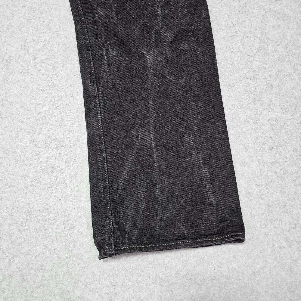 Levis 501 Jeans Mens 38x30 Original Fit Straight Leg Button Fly Black Denim‎